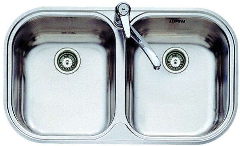 SPÜLBECKEN STYLO 2 BECKEN 830x485 DURCHMESSER 1 EDELSTAHL LOCH - TEKA