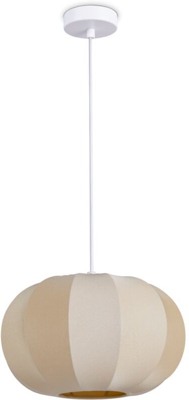 Hängelampe Pendellampe Wohnzimmer Schlafzimmer Esszimmer Modern Nylon E27 Beige, Pendelleuchte - Typ 1 - Paco Home
