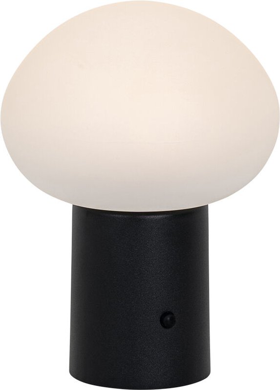 Qazqa - Tischleuchte schwarz inkl. led 3-stufig dimmbar wiederaufladbar - Louise