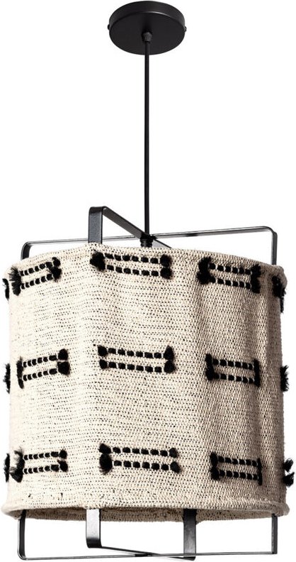 Pendelleuchte Metall und Baumwolle Sioux Beige