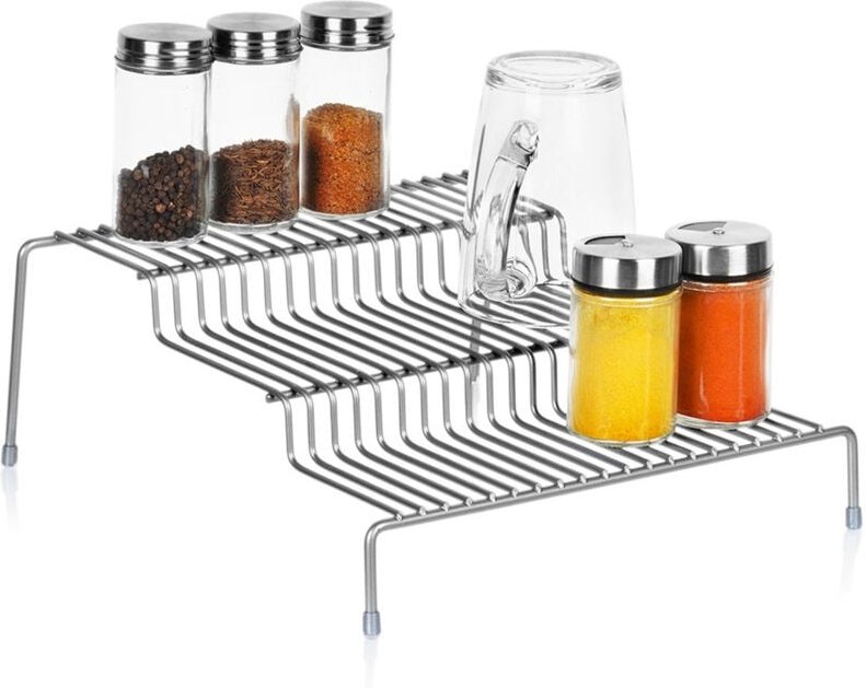 Küchenregal aus Metall für die Arbeitsplatte, Regal für den Schrank, mehrstufiger Organizer-Ständer