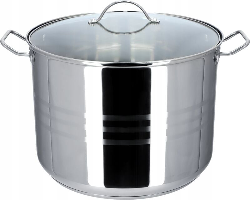 Kadax - Kochtopf, hoher Topf mit Deckel, Suppentopf aus Edelstahl, 16L