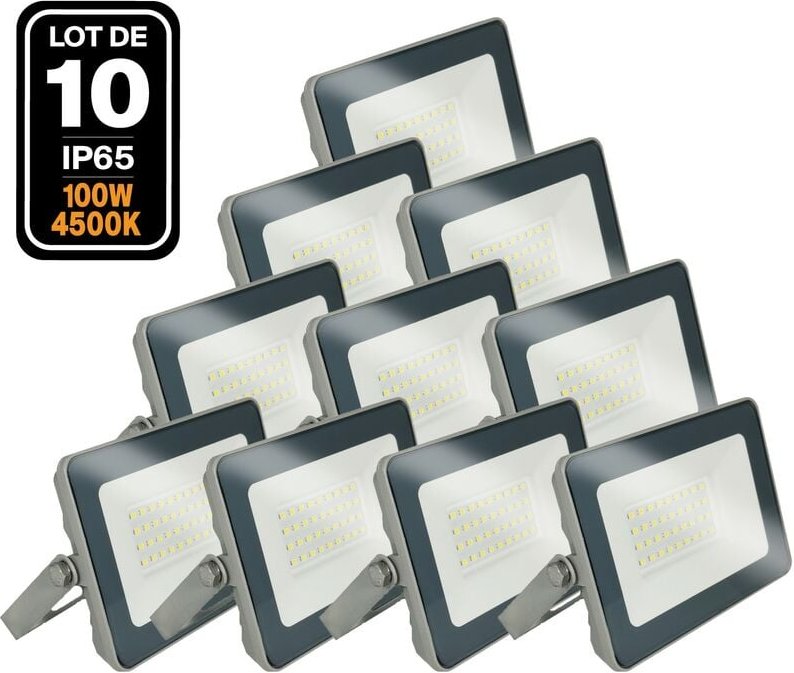 10 LED-Projektoren 100W ProLine 4000K Hohe Helligkeit