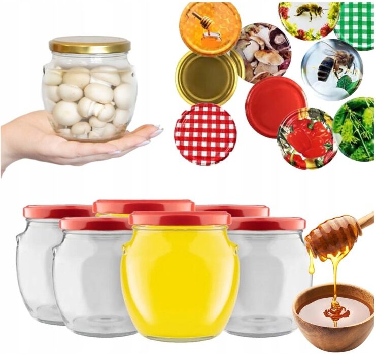 50 Amphorengläser 520ml Marmelade + Deckel