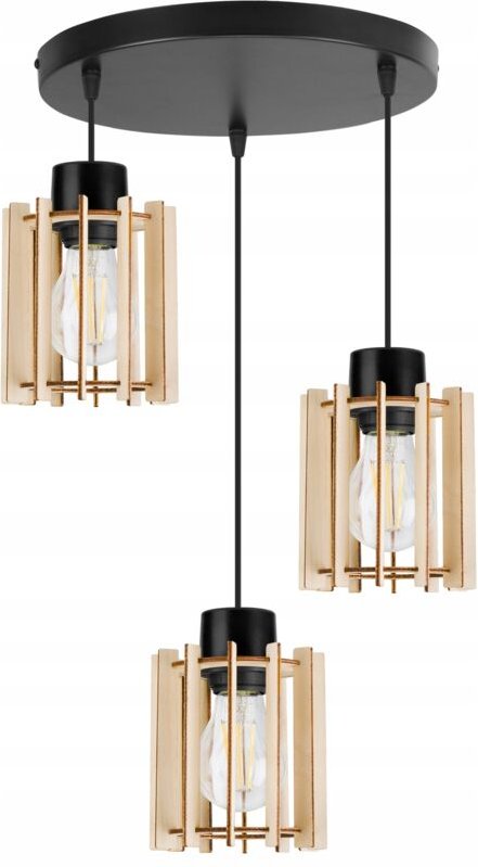 Moderne Led-Deckenhängelampe Aus Holz