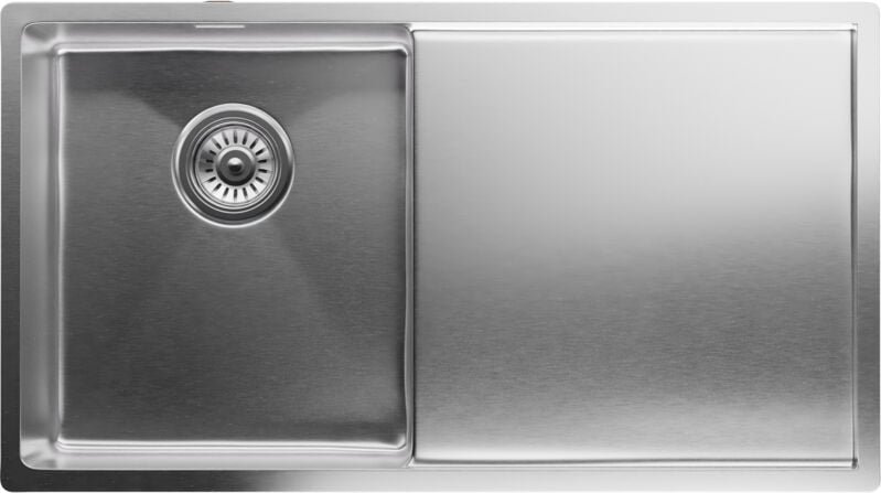 Klarstein Edelstahl-Küchenspüle, 79x44 cm, inkl. Überlauf & Sieb - Wasserhahn-geeignet, Waschbecken für Küche - Qualität...