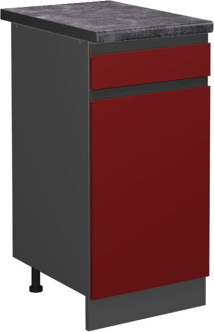 Vicco - Küchenunterschrank R-Line, Rot, 40 cm , ap Anthrazit