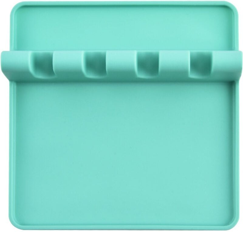 Küchenabtropfgestell aus Silikon mit Abtropfmatte, Löffel- und Gabelhalter, ideal für Arbeitsplatte und Herdplatte, hitz...