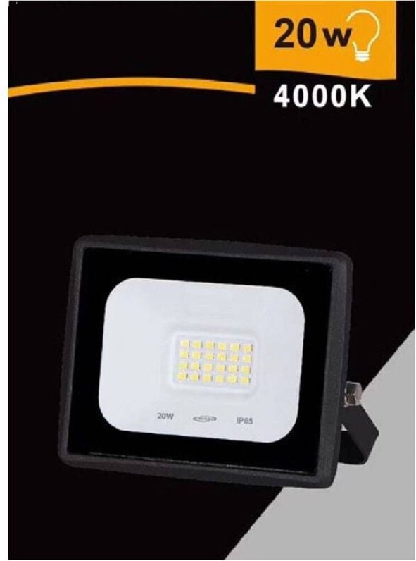 Trade Shop Traesio - Trade Shop - farnet-led far 20 watt 1800 lm IP65 schwarzfolzfolger erdwilligung EK02-20W-N -