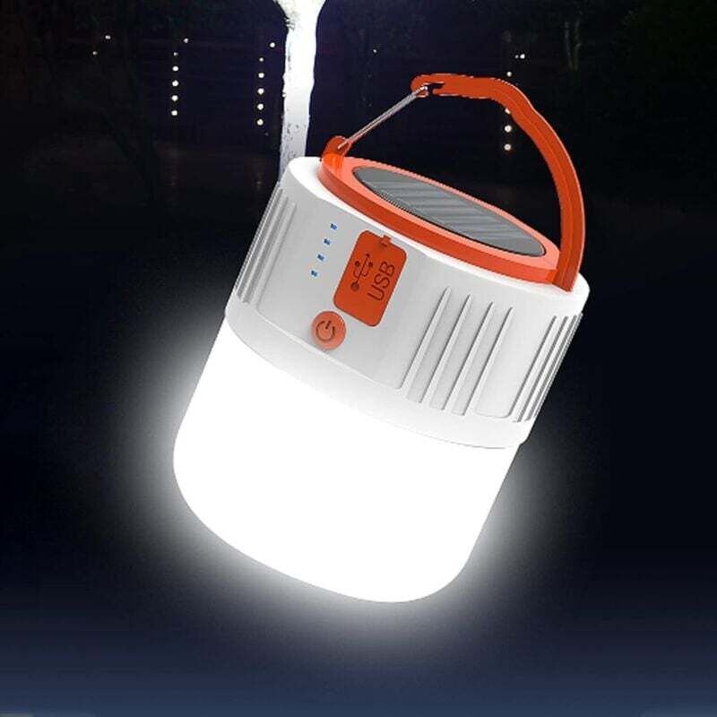 Wiederaufladbares Solarlicht, tragbare Camping-Taschenlampe für den Außenbereich, tragbares Zeltlicht, Sicherheits-Notli...