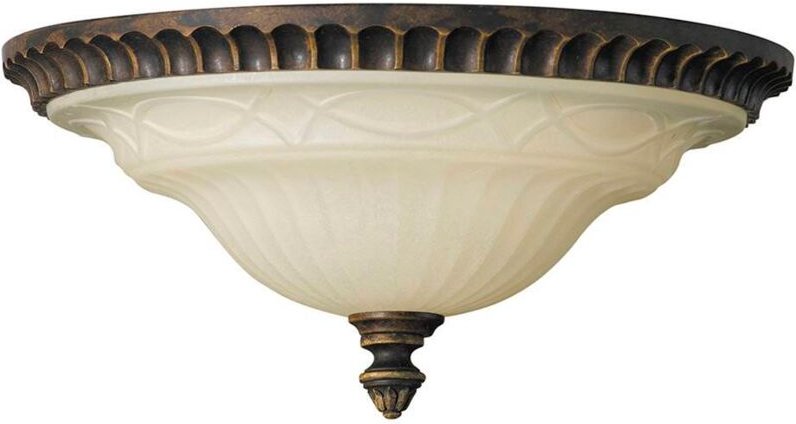 Elstead - Drawing Room - 2 Light Flush Deckenleuchte Walnuss, E27