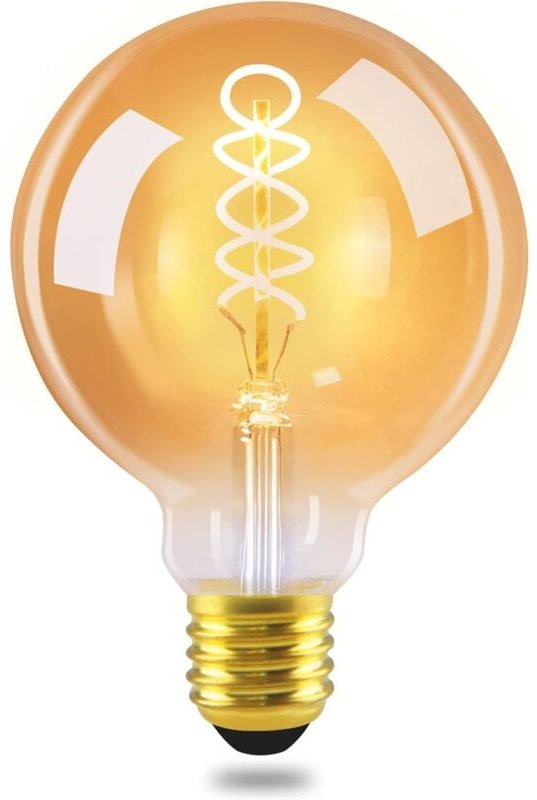 Gbly - 1er pack led Lampe E27 Glühbirne: G95 Vintage Warmweiss Leuchtmittel 4W 2200K Edison Glühlampe Retro Filament Bir...