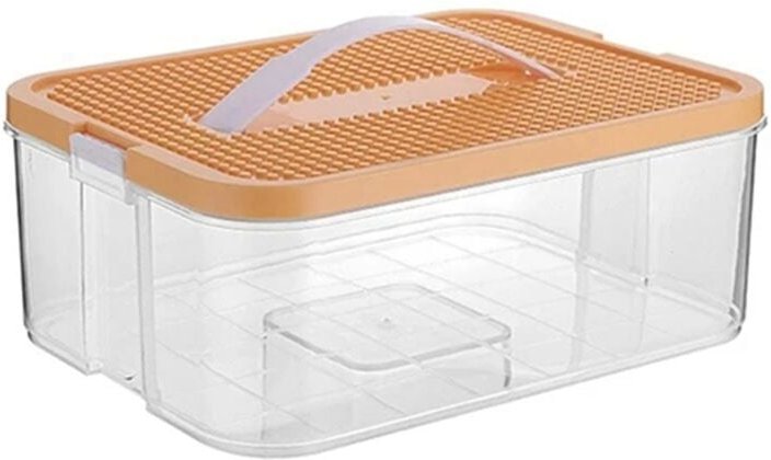 Tlily - Kinder Bausteine Aufbewahrungsbox Stapelbar Spielzeug Organizer Aufbewahrungskoffer Verstellbarer Kleinigkeitenb...