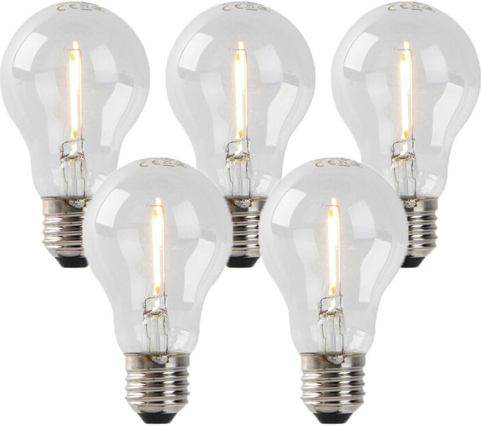 Set mit 5 E27 LED-Glühlampen A60 1W 80 lm 2200K