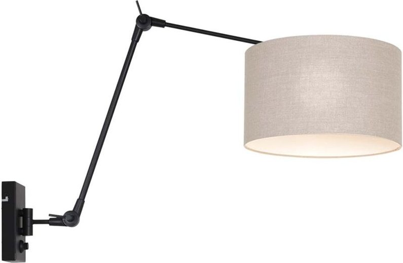 Wandleuchte - Prestige Chic - schwarz - leinen - Steinhauer