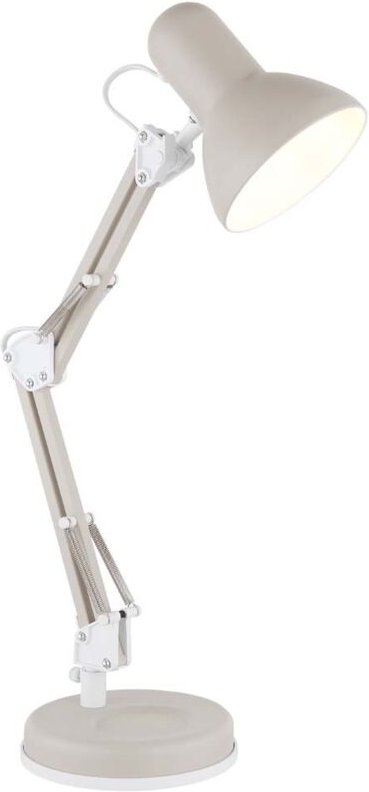 Tischleuchte Beistelllampe Leselampe Metall sandfarben verstellbar H 59 cm