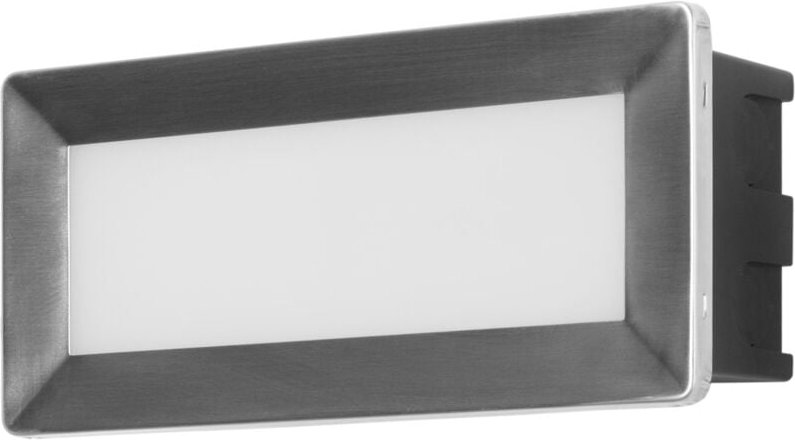 Rect - Empotrable de Pared LED Rectangular 205mm para Jardín y Terraza con Luz Neutra 4000K en Acero Inoxidable