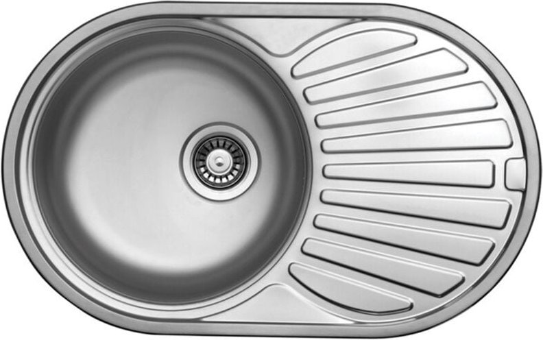 Edelstahlspüle 77x48cm mit Ablage Einbauspüle Edelstahl Waschbecken Küchenspüle