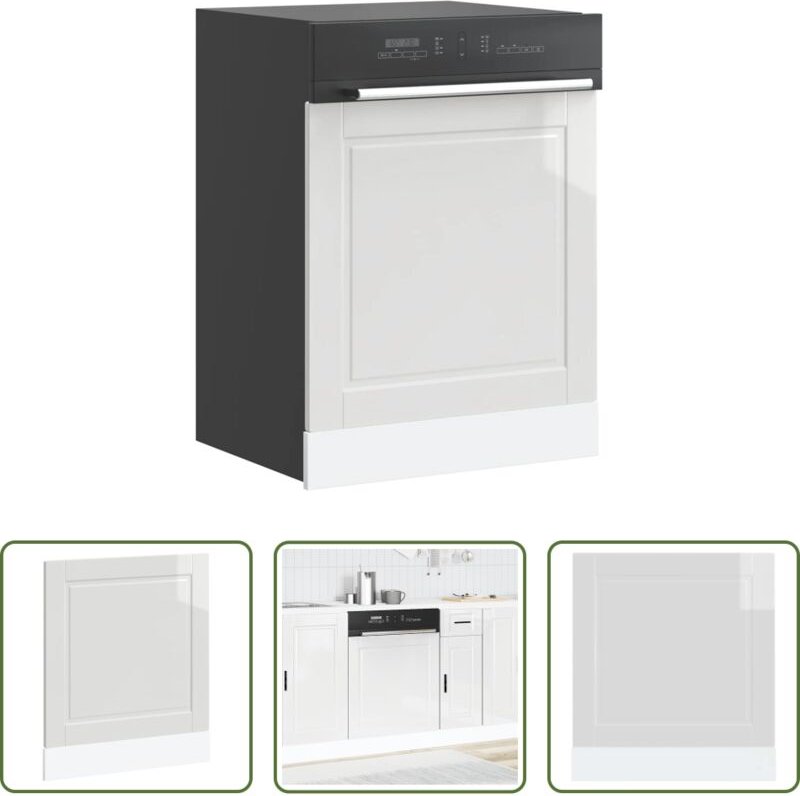 Spülmaschine schützen - Geschirrspülerblende Porto Hochglanz-Weiß 60x1,5x67 cm