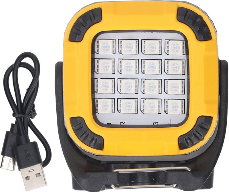 Eosnow - COB-Magnet-Arbeitsleuchte, per usb wiederaufladbare LED-Campingleuchte – 8 Farbmodi, 360° drehbar, faltbar und ...