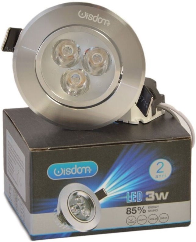 Trade Shop Traesio - Trade Shop - led faretto orientabile von incasso wisdom 3W caldo und fred mit alet molle -