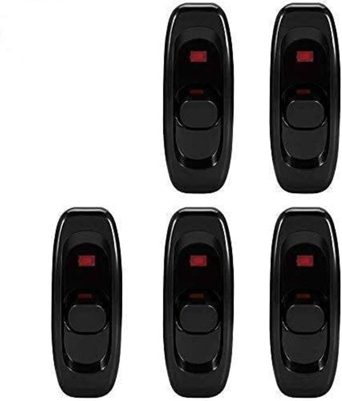 5-teiliger Inline-Schnurschalter, Nachttischlampenschalter, Wippschalter, Zwischenschalter EIN/AUS, AC 250 V 10 A für Sc...