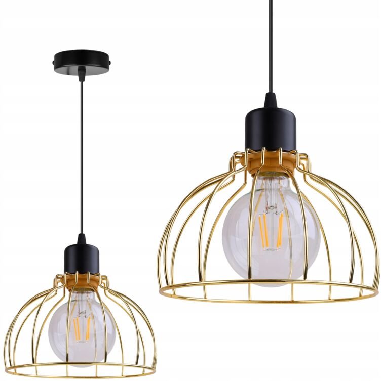 Golden Wire Loft Deckenhängelampe Kronleuchter