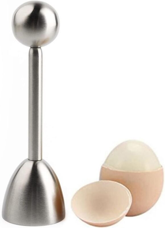 Eierschalentrenner, Eierschneider, Eierschneidewerkzeug aus Edelstahl zum Öffnen von rohen und gekochten Eierschalen (Ei...