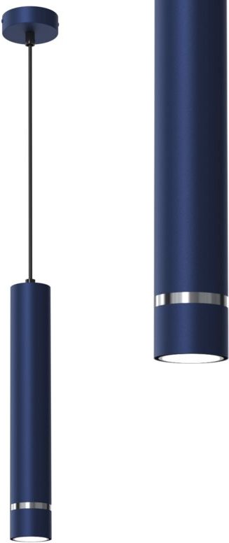 Hängelampe ICICL TUBE CHROM METALL GU10 MARINEBLAU