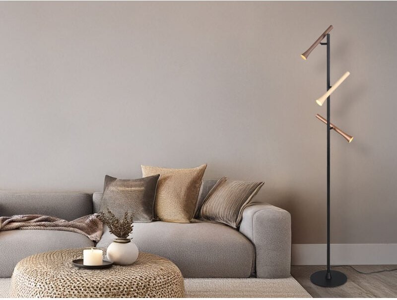 Trio - Moderne led Stehleuchte fiato dimmbar, 3-flammig Höhe 150cm