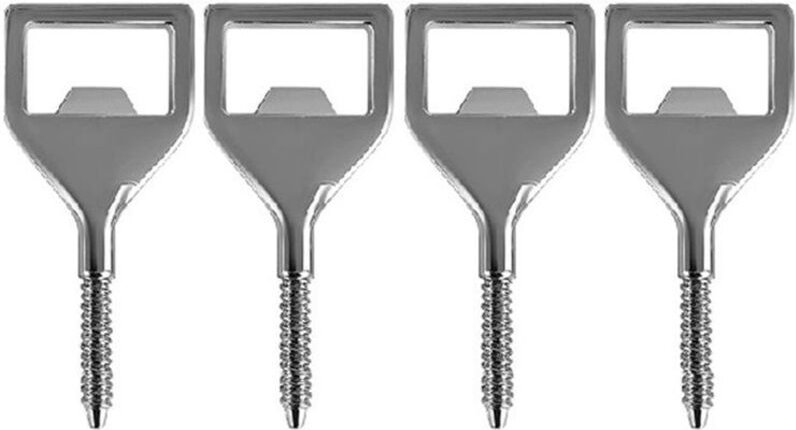 Flaschenöffner-Sets aus Metall, 4er-Pack, Rohling aus Edelstahl, DIY-Bierflaschenöffner