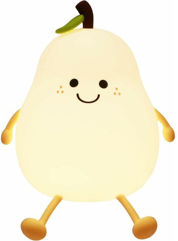 Birnenförmiges Nachtlicht, buntes kreatives Licht, LED-Silikon-Nachtlicht, Nachttischlampe mit Berührungssensor