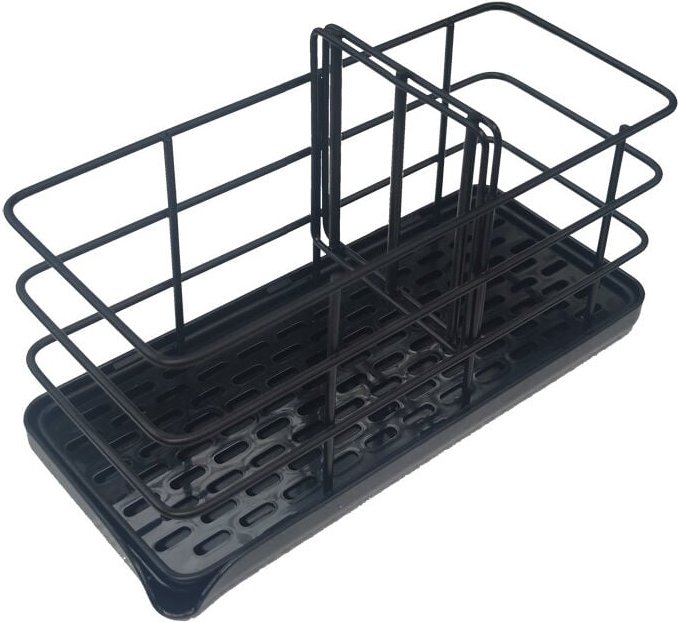 Bluedeer - Spülbecken Organizer,Schwammhalter Küche,Edelstahl Spülbecken Organizer Hängend (Schwarz)