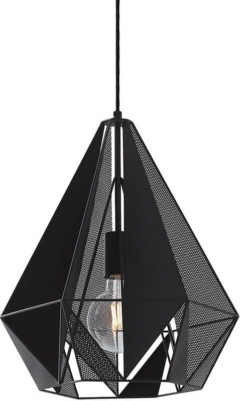 Industrielle Hängelampe schwarz mit Netz - Karkasse