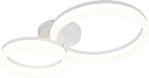 LED Deckenleuchte Deckenlampe Wohnzimmerlampe weiß modern B 51 cm