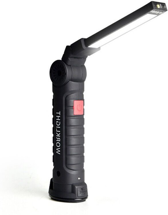 Wiederaufladbare LED-Arbeitsleuchte, 800 Lumen, magnetische Basis, 5 Modi (ideal für Garage, Camping, Notfall, LED-Arbei...