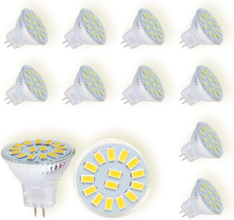 MR11 GU4 12V LED-Lampen, Kaltweiß 6000K, 4W (entspricht 40W Halogenlampe), 500lm, 120° Abstrahlwinkel, nicht dimmbare LE...