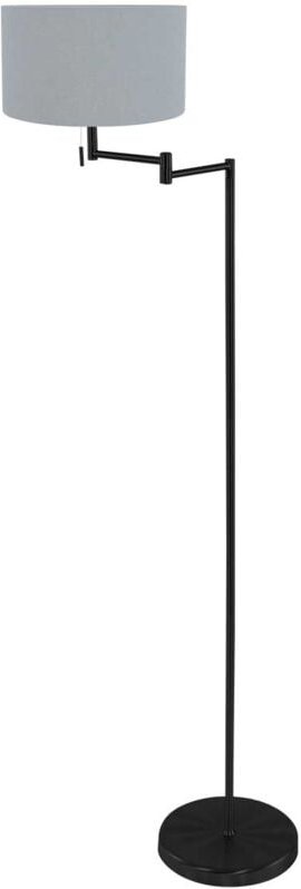 Stehlampe - Bella - schwarz - leinen metall - stehlampe - Mexlite