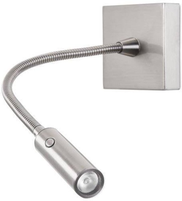 Leds-C4 Tip - Integrierte LED verstellbare Wandleuchte Satin Nickel
