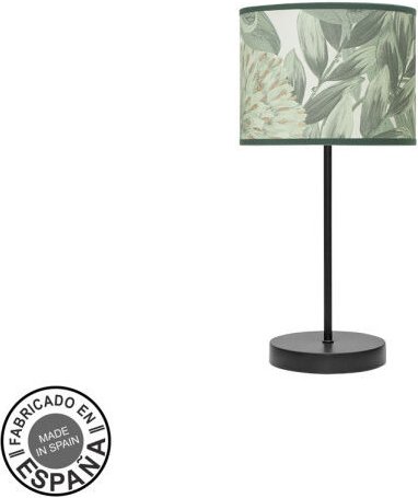 Fashion Tischlampe 1xe14 schwarz/grünes Blatt 42x17x17cm