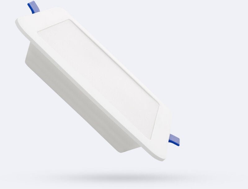 Efectoled - led Einbaustrahler flach 9W Eckig solid Ausschnitt 135x135 mm 3000K Warmweiß