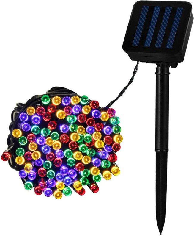 LED-Girlande Solar Aussen Kabel 12m 3000K Warmweiß