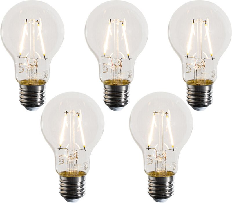 5er-Set E27 LED-Glühbirnen A60 Klar 3W 320 lm 2700K