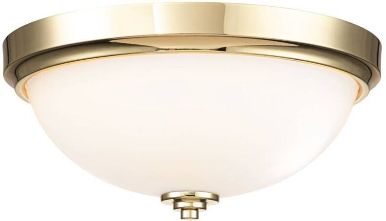 Elstead Feiss Malibu Bowl Semi-Flush Deckenleuchte Messing poliert, IP44