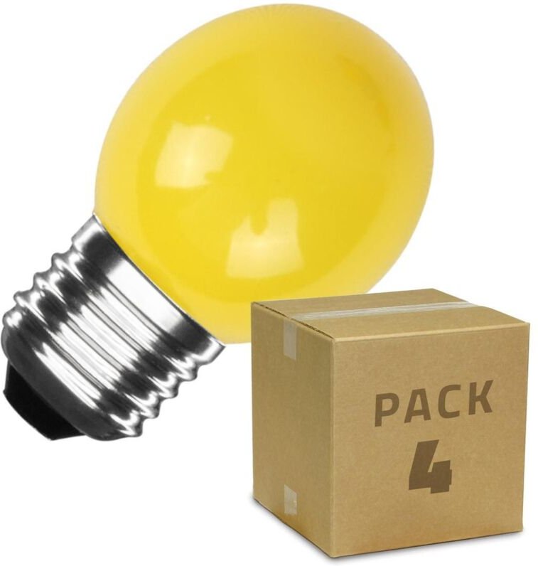 4er Pack LED-Glühbirnen E27 3W 300 lm G45 Gelb Gelb