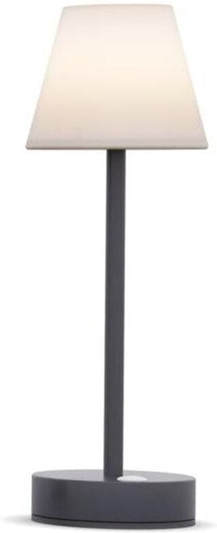 Licht-erlebnisse - led Außenlampe Anthrazit Akku Tischleuchte Touch Dimmer IP44 32 cm hoch 4000 k tragbar kabellos Deko ...