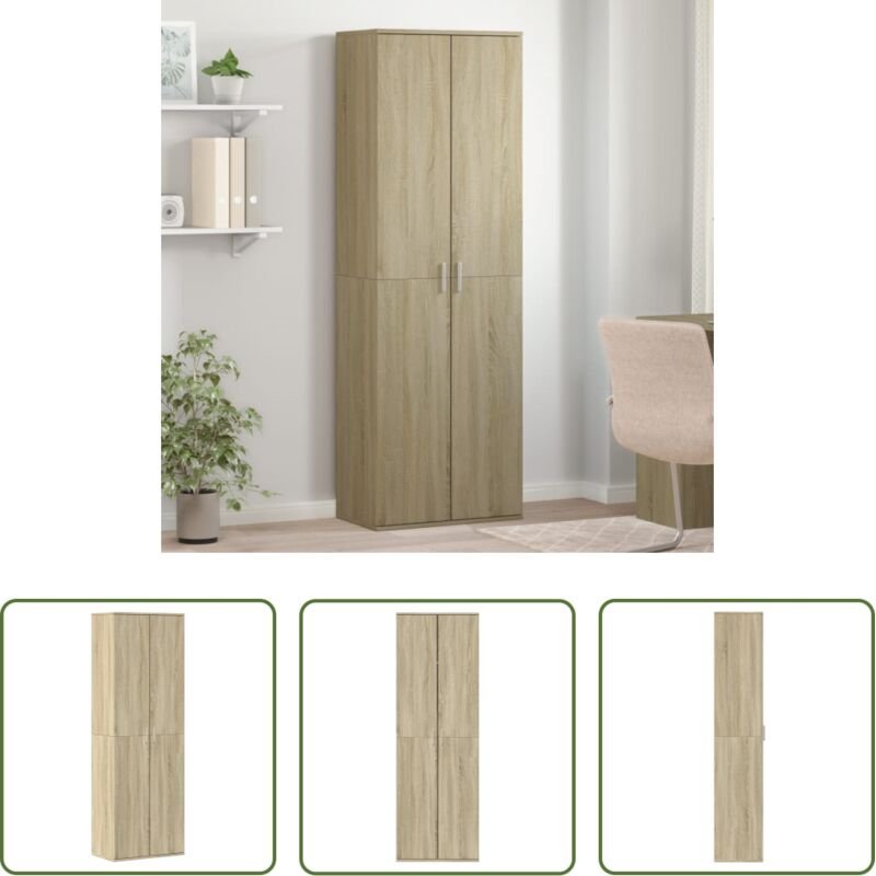vidaXL Holzwerkstoff - Highboard Sonoma-Eiche 60x35x180 cm Holzwerkstoff