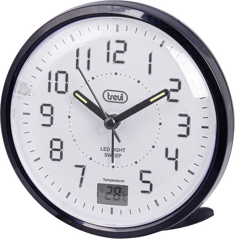 Trevi SL 3P27 Uhr de Quarzwecker, großes Zifferblatt de hohe Ablesbarkeit, geräuschloses Wischwerk de, LED-Beleuchtung, ...
