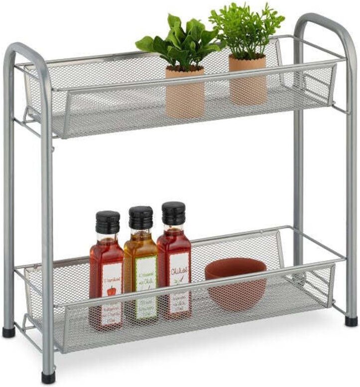 Gewurzregal aus metall mit 2 ablagen 8