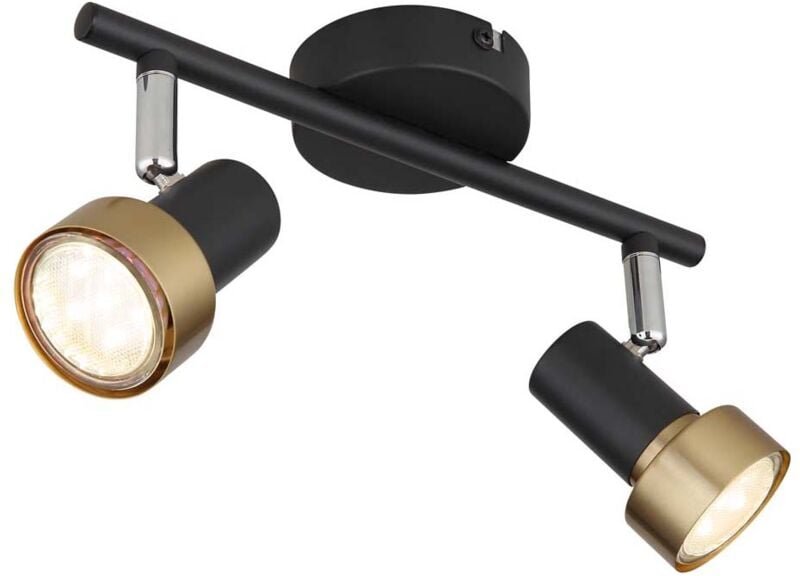 Deckenlampe Deckenstrahler Deckenleuchte beweglich Wohnzimmerlampe schwarz gold